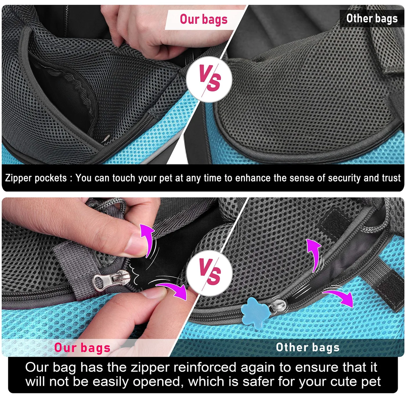 Pet 3-in-1 Bag: Triple Function Sourcing Guide - detail view supplied by QUANZHOU JUNYUAN BAGS