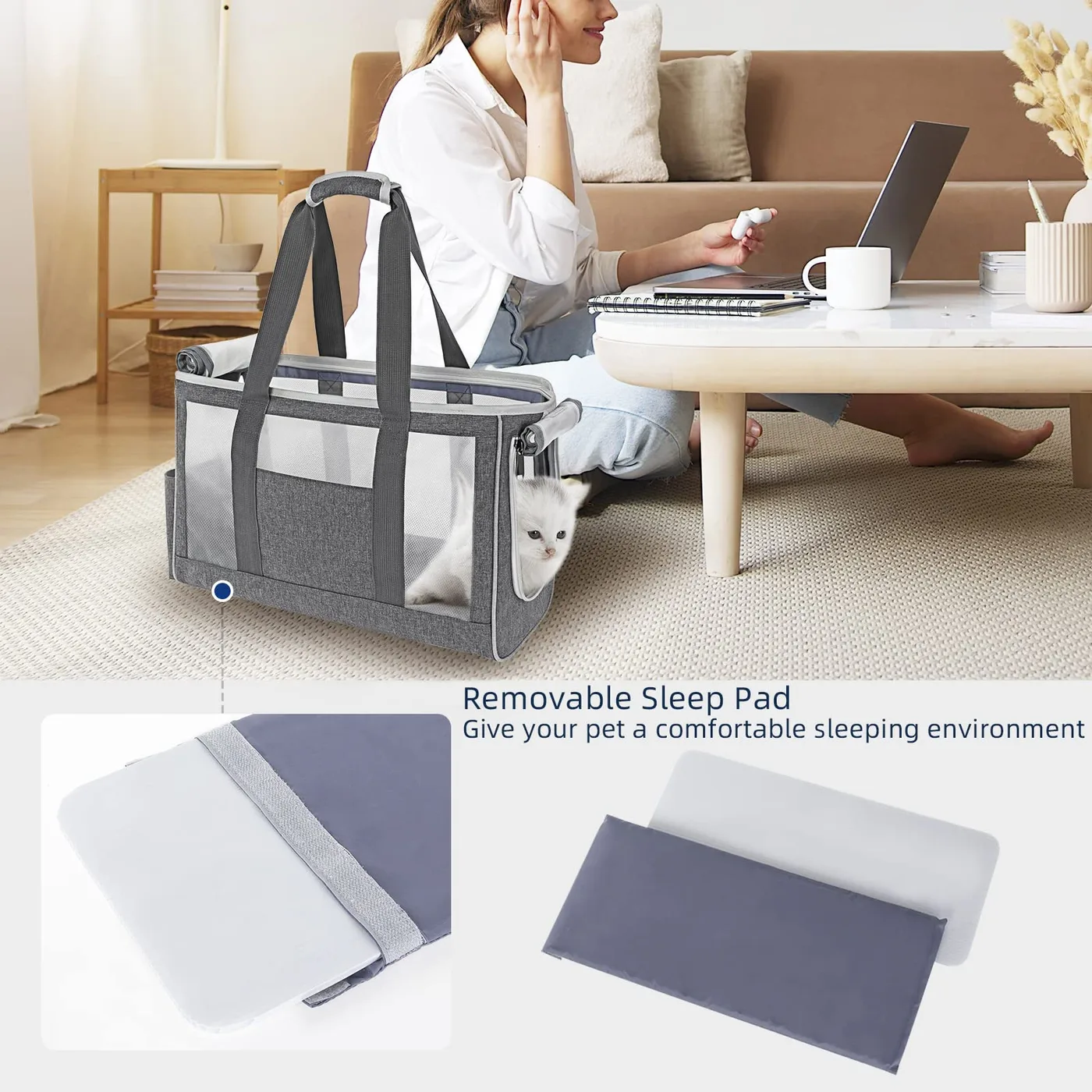 Pet Stroller Attachment: Stroller Compatible - detail view supplied by QUANZHOU JUNYUAN BAGS